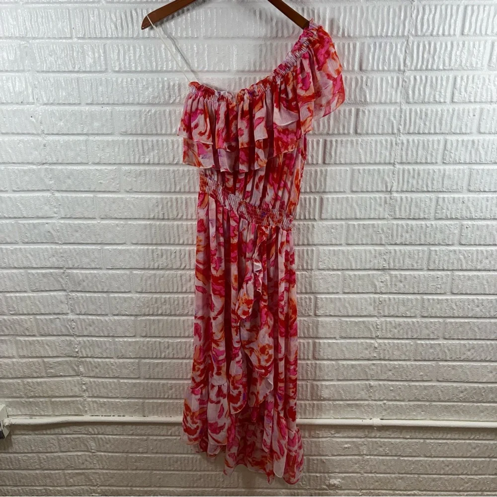 Misa Los Angeles Rumi Dress Floral One Shoulder Medium Maldive Marble - Picture 3 of 7
